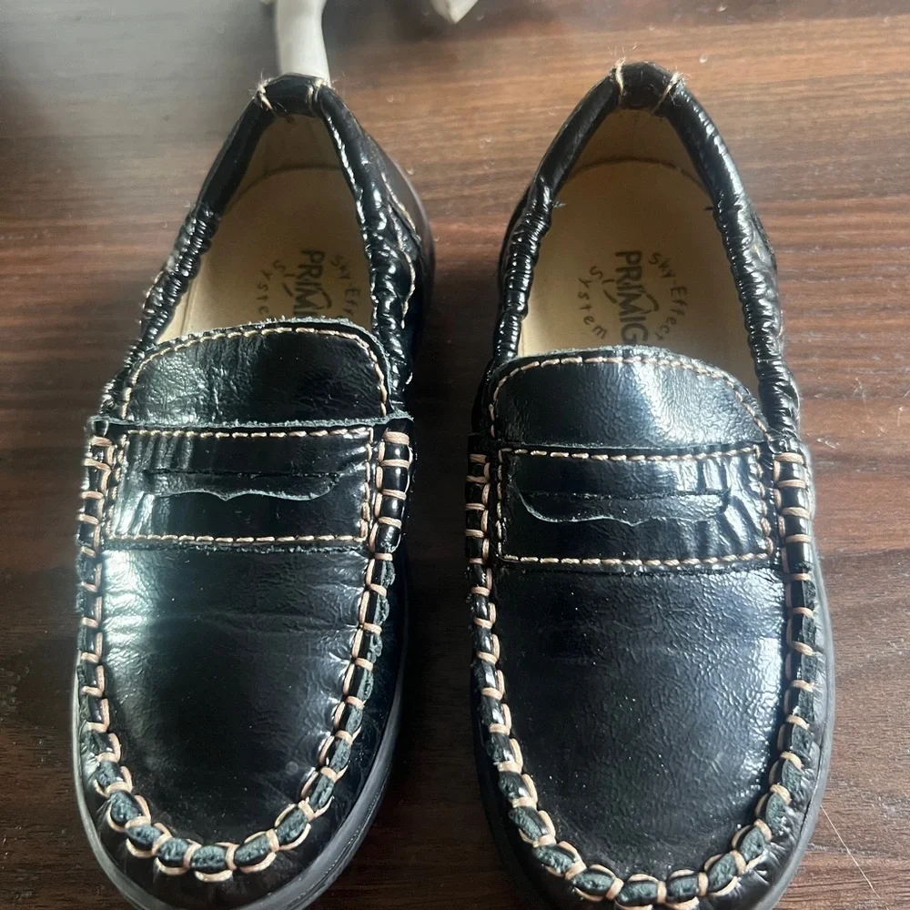Primigi Boys Shiny Patton Leather  Black Kids‎ Moccasins Loafer Shoes